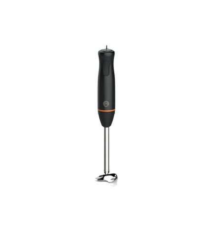 MasterChef handblender for kitchen use, with stainless steel blending shaft and ergonomic handle, on a clean background.