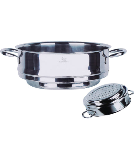 Santa Clara stoomoven with two 25.7x34x9.5 cm braadpannen, kitchen cookware set for steaming and roasting.