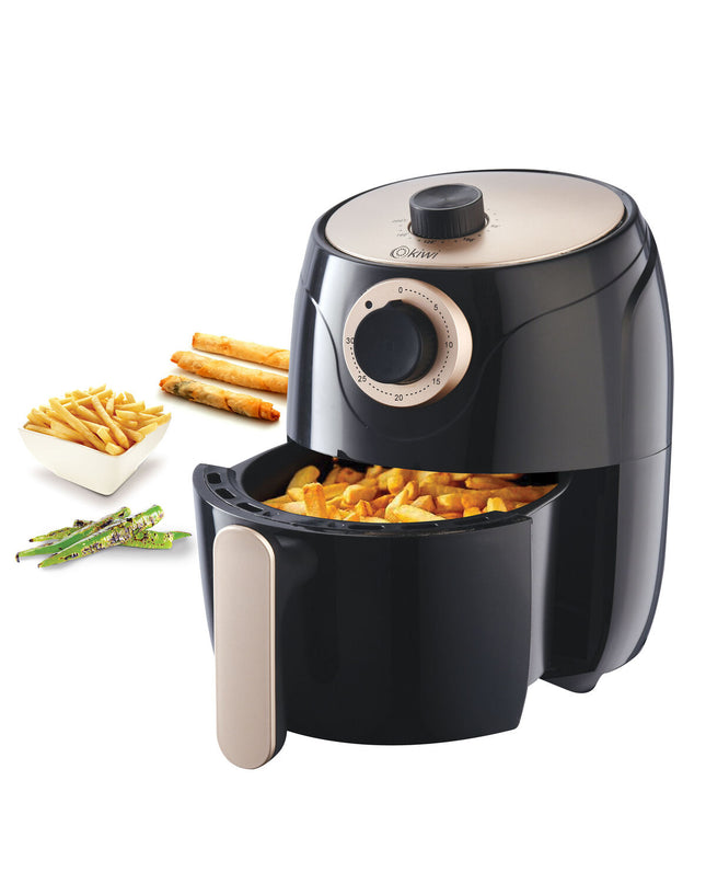 Kiwi luchtfriteuse with 1000W power and 2L capacity, compact electric kitchen appliance for healthy frying.