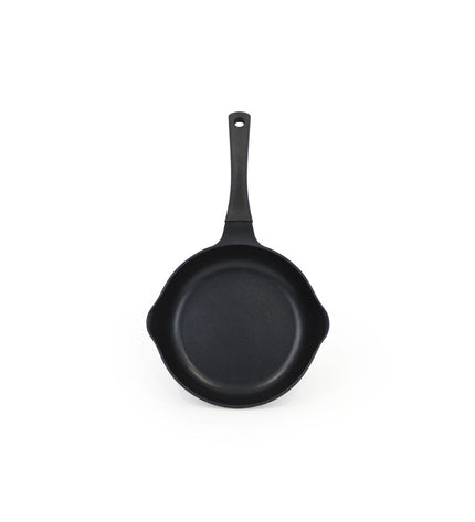 Set of six Quttin aluminium pans for cooking and household use, shown stacked with handles and lids.