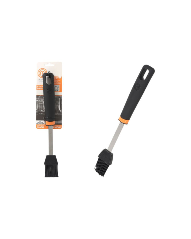 Set of 24 MasterChef 28 cm kitchen brushes, ideal for cooking and baking, with wooden handles and durable bristles.