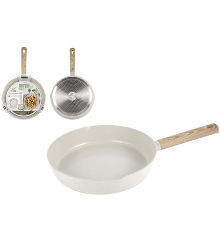 Set of six Quttin ECOOK kitchen utensils, including spoons and spatulas, with wooden handles, displayed on a neutral background.