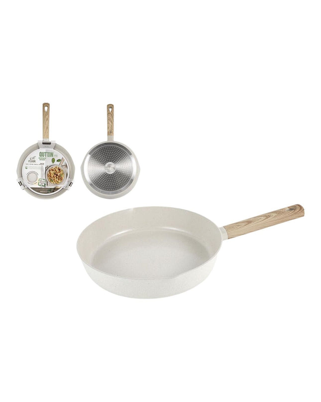 Set of six Quttin ECOOK kitchen utensils, including spoons and spatulas, with wooden handles, displayed on a neutral background.