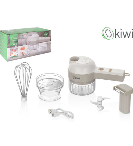 Set of six portable rechargeable mini kiwi slicers with 200ml capacity, compact kitchen appliances by Kiwi for easy food preparation.