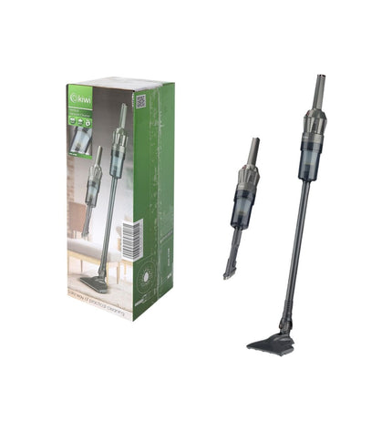 Inde draadloze stofzuiger 400W for home cleaning, shown on a clean floor with ergonomic handle and compact design
