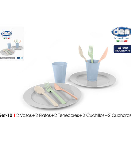 Dem Picknickset for outdoor and camping, includes table and chairs, ideal for picnics during camping and hiking adventures.