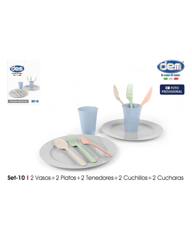 Dem Picknickset for outdoor and camping, includes table and chairs, ideal for picnics during camping and hiking adventures.
