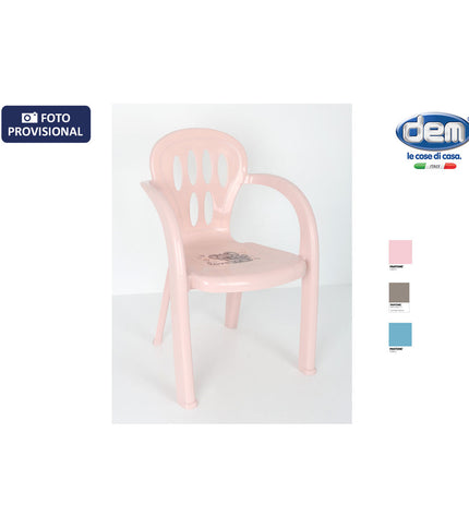 Child's Dem brand chair measuring 35x33x90 cm, made of wood, with a simple design suitable for kids' room or play area.