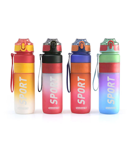 Set of 12 Bewinner 1L multicolour water bottles for sport, outdoor, camping, and hiking, featuring 7.8 x 28 cm compact design.