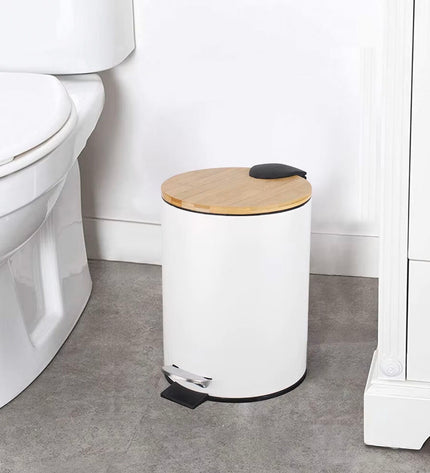 Confortime 3L plastic pedal waste bin, set of six, for home kitchen organization with foot pedal operation.