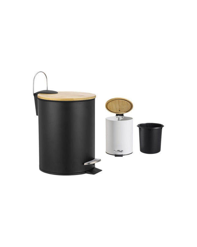 Set of six Confortime 5L pedal waste bins for kitchen storage and organization, with foot pedal for hands-free opening.