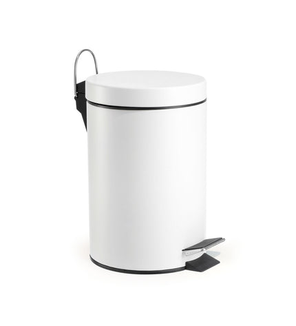 Confortime white 3L pedal bin set with 6 waste containers, ideal for home kitchen storage and organization.