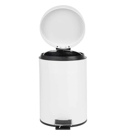 Set of six Confortime white 3L pedal bins for home kitchen storage and organization, shown with closed lids and compact design.
