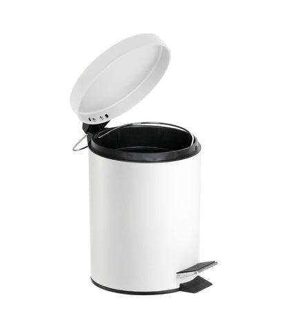 Six Confortime white 5L pedal bins for household kitchen storage, featuring pedal operation and compact design.