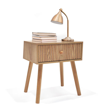 Pair of MobleKit brown bedside cabinets, 40 x 30 x 45 cm, with a modern design for home and kitchen furniture.