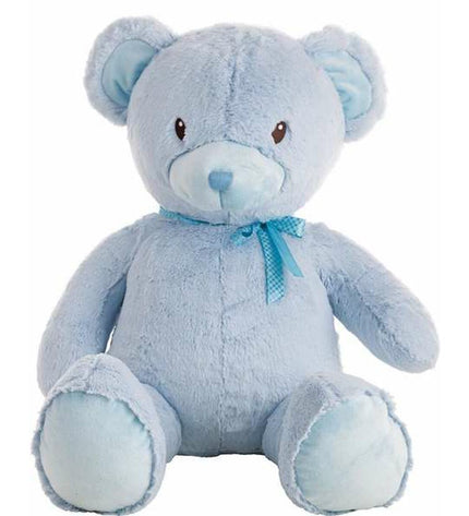 Blue 90 cm plush teddy bear from BigBuy Fun, soft stuffed toy perfect for cuddling and play.