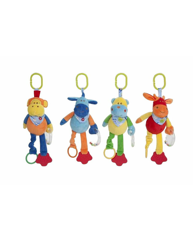 BigBuy Fun baby rattles, 38 cm soft, colorful toy designed for infants and young children to grasp and shake easily.