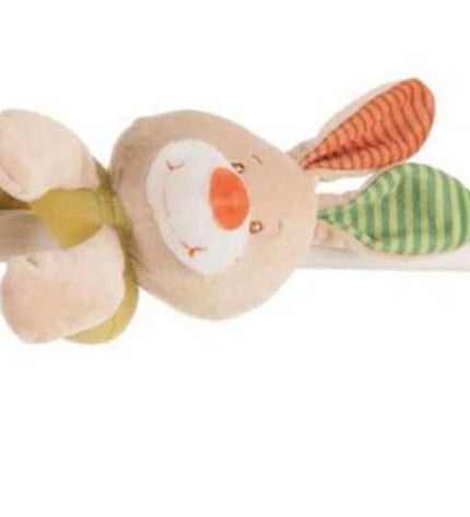 Colorful plush spiral bunny toy for dogs, 22 cm, soft and cuddly, from BigBuy Fun, designed for playful pets.