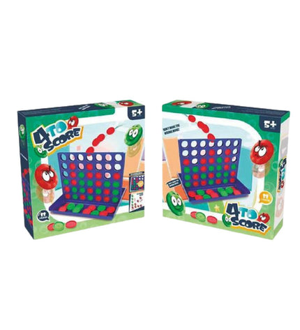 Jugatoys 4ToScore game set by BigBuy Fun featuring colorful game pieces and scorecards for fun family gameplay.