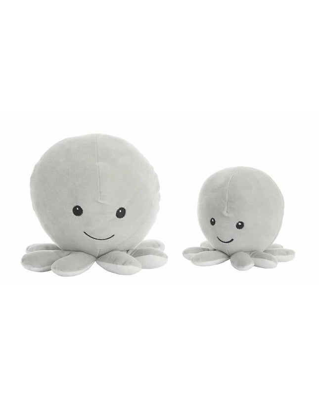 Soft gray octopus plush toy from BigBuy Kids, 26 cm, perfect for kids’ cuddly play and comfort.