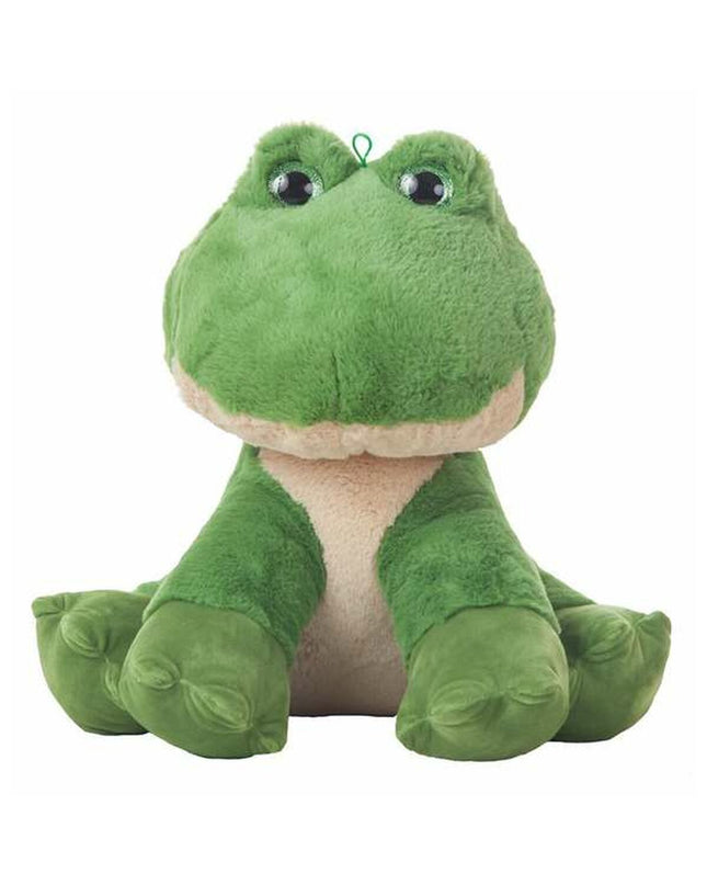BigBuy Kids 48cm green frog plush toy, soft stuffed animal perfect for children’s play and cuddling.