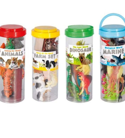 Set of 12 wild animal figures from BigBuy Fun, featuring detailed plastic jungle animals for children’s play.
