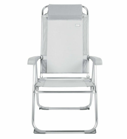 Gray foldable outdoor camping chair by Aktive, 44 x 55 x 101 cm, lightweight seat suitable for hiking and outdoor activities.