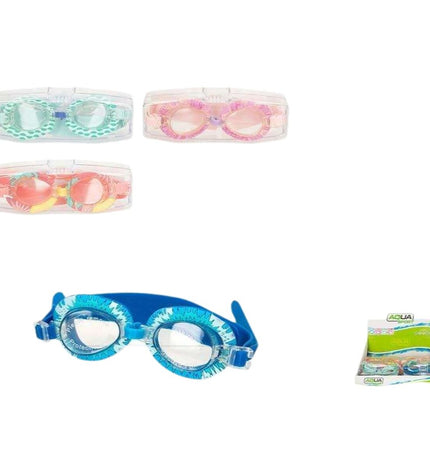 Aqua Sport children's swimming goggles made of silicone, designed for water sports and outdoor swimming activities.