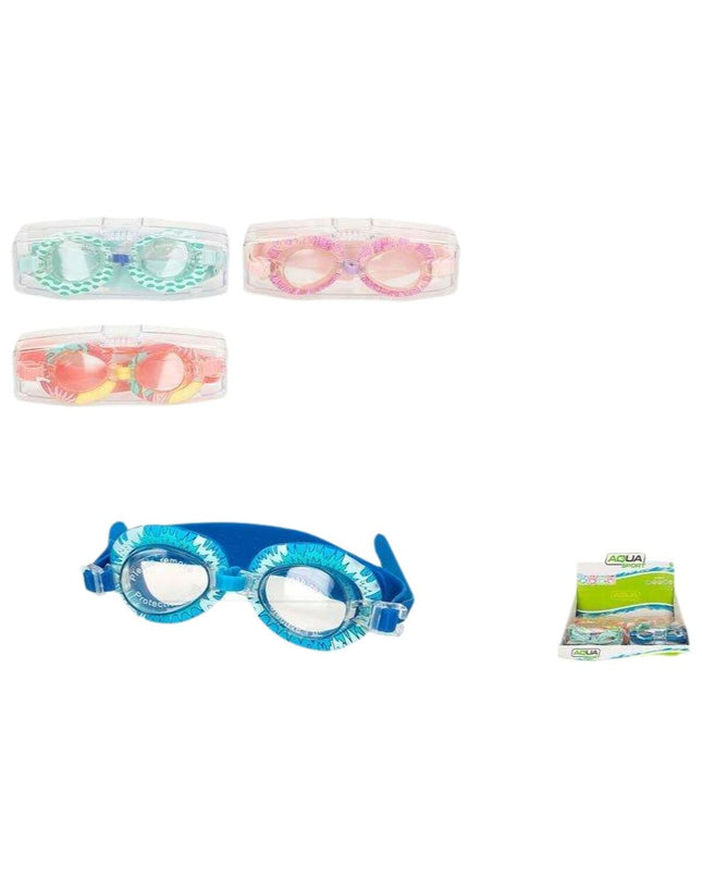 Aqua Sport children's swimming goggles made of silicone, designed for water sports and outdoor swimming activities.