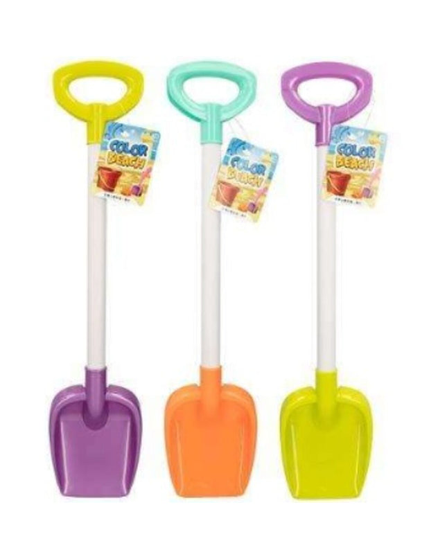 Colorbaby plastic spade, 58 cm long, suitable for outdoor play and gardening, with a bright orange handle and sturdy design.