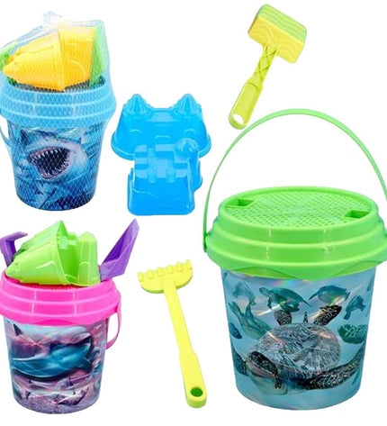 Juinsa animal-themed strand toy set with 21 x 20 cm colorful plastic figures for outdoor play and imaginative fun.