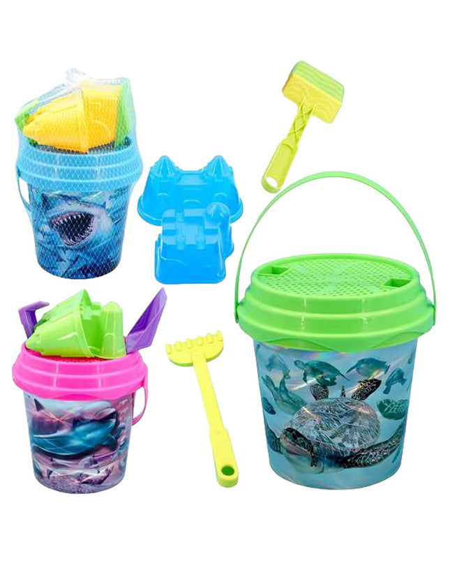 Juinsa animal-themed strand toy set with 21 x 20 cm colorful plastic figures for outdoor play and imaginative fun.