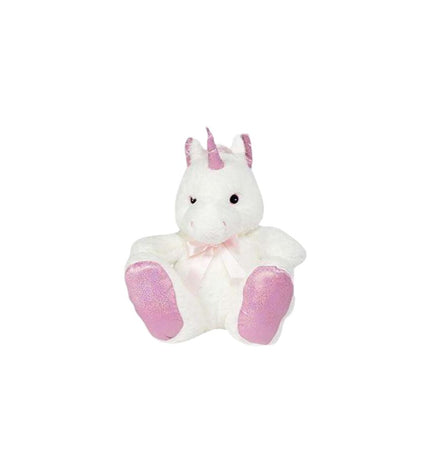 Soft plush unicorn toy from Artesanía Beatriz, 33 cm tall, perfect for children, with colorful details and a friendly appearance.