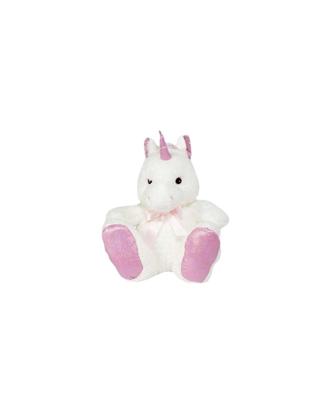 Soft plush unicorn toy from Artesanía Beatriz, 33 cm tall, perfect for children, with colorful details and a friendly appearance.