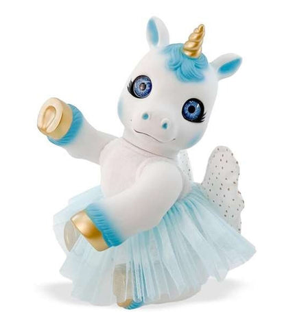 Berjuan Anireal blue unicorn plush toy, 35 cm soft stuffed animal with detailed features, suitable for children or collectors