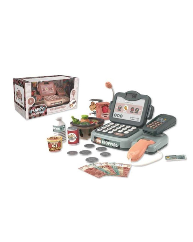 BigBuy Fun toy cash register, 38x19x21 cm, pretend play cash register for kids, realistic buttons and display for imaginative game play