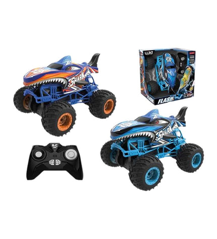 BigBuy Fun remote control police car 1:16 scale toy vehicle with police design on a plain background.