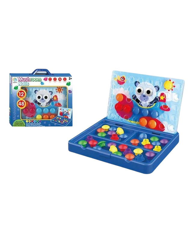 BigBuy Fun educatief speelgoed mozaïek briefcase, 34x28 cm, colorful tiles for creative learning and fun activities.