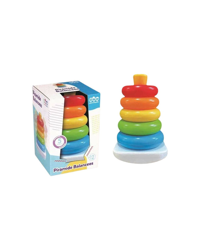 BigBuy Kids baby stacking blocks toy, 23x14x13 cm, colorful wooden building blocks for young children to play and develop motor skills.