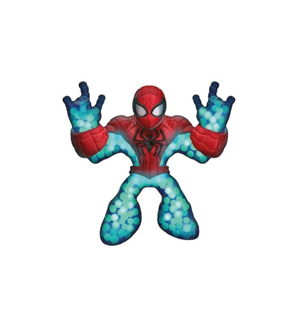 Bandai Marvel Glow Surge Spider-Man action figure, 13 cm tall, featuring glow-in-the-dark details and dynamic pose.