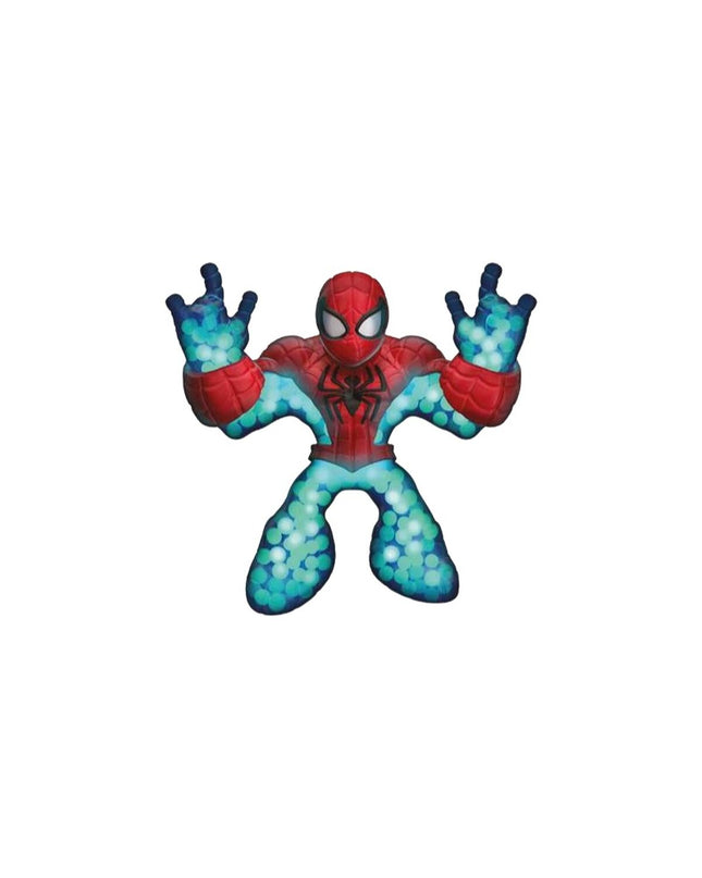 Bandai Marvel Glow Surge Spider-Man action figure, 13 cm tall, featuring glow-in-the-dark details and dynamic pose.