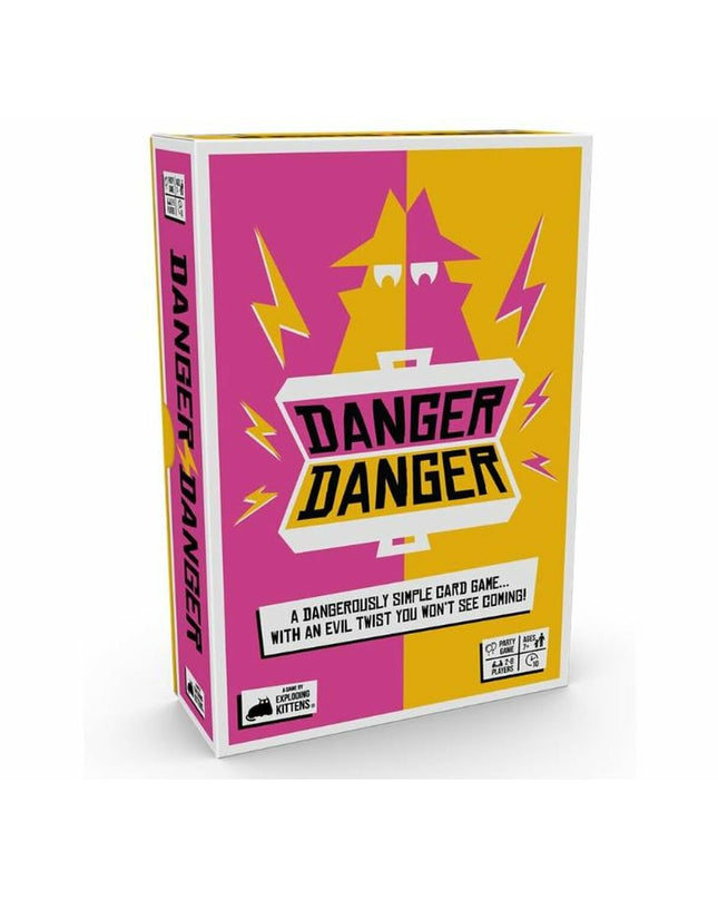Asmodee Danger Danger card game from the toy and games collection, featuring colorful playing cards and game components.