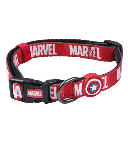 Marvel hondenhalsband M/L, kleurrijk en duurzaam dierproduct voor honden, met stevige verstelbare band en Marvel design.
