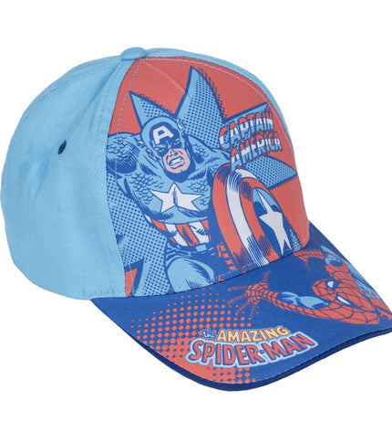 Kinderpet The Avengers blue dog collar for outdoor activities, featuring superhero design suitable for camping and walking.