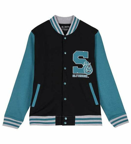 Green Slytherin Harry Potter sports jacket for outdoor activities, size M, sporty and comfortable outdoor clothing.