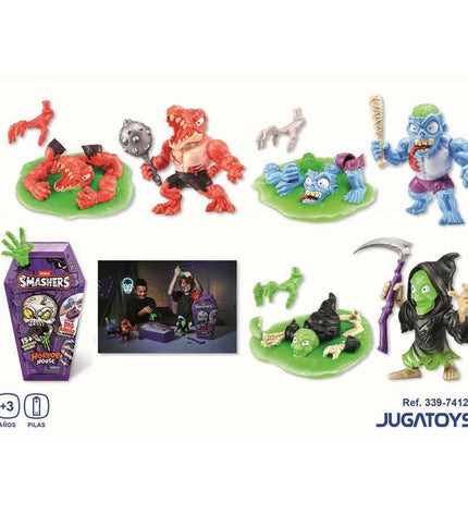 Zuru Smashers Horror House action figure playset, featuring detailed toy building with figures, measuring 30x15 cm.