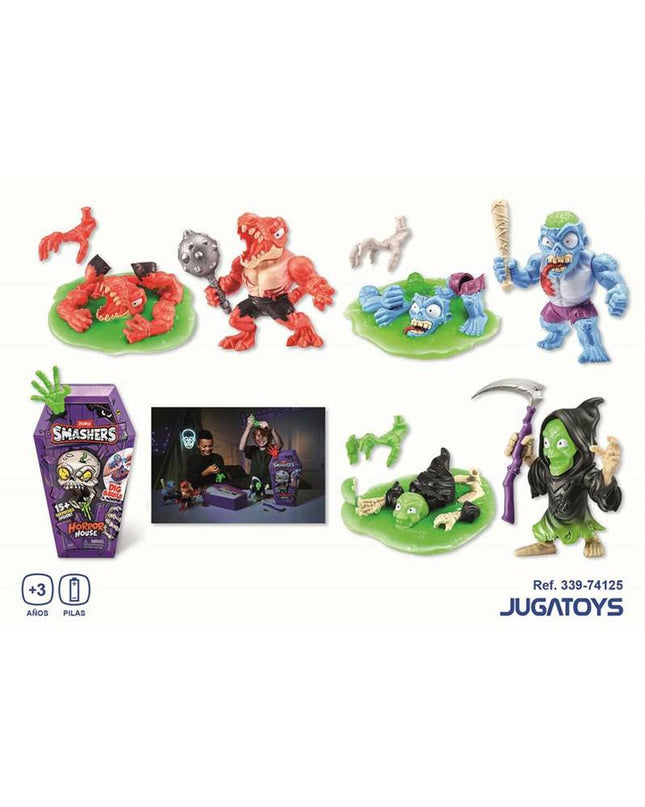 Zuru Smashers Horror House action figure playset, featuring detailed toy building with figures, measuring 30x15 cm.