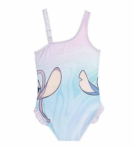 Lila meisjes zwempak with Stitch design, suitable for watersport and outdoor activities, made by Stitch.