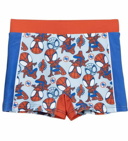 Blue Spider-Man kids' swim rash guard for boys, suitable for water sports and outdoor activities, featuring superhero design.