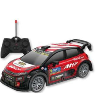 Blue and red remote-controlled police car toy by BigBuy Kids, 1:22 scale, measuring 19x8x7 cm, suitable for children.